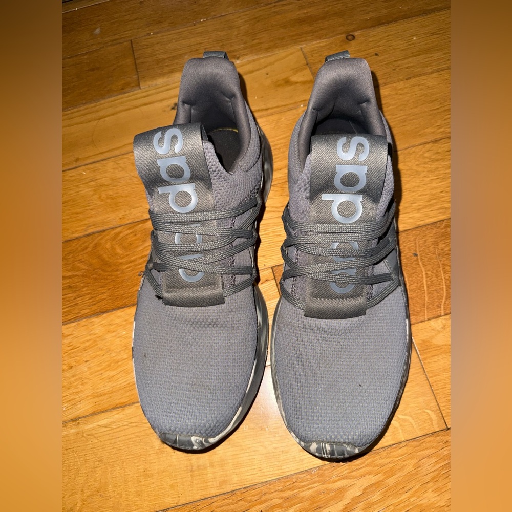 adidas Charcoal Gray Slip-On Athletic Sneakers